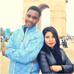 Sudani from Nigeria actor Samuel Robinson pic with girlfriend
