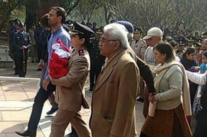 Photos of late IAF officer's wife attending funeral with newborn baby leaves many inspired