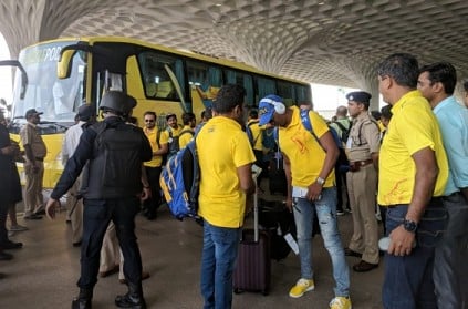 CSK team arrives in Chennai