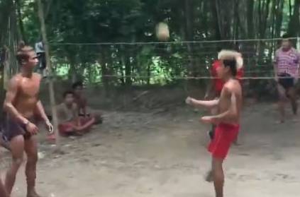 Youth\'s playing Sepak Takraw goes viral