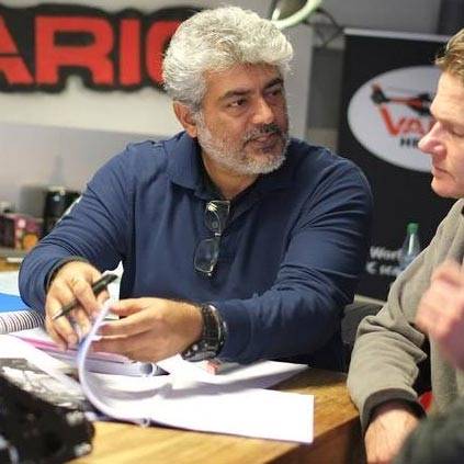 Ajith Kumar builds Vario Helicopter models in his extra hotel room after shooting