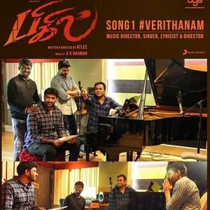 First song of Vijay's Bigil Thalapathy 63 is titled Verithanam