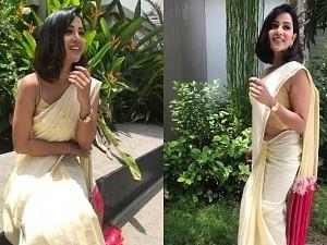 Raiza Wilson looks nothing short of a fresh rose as she gears up to welcome Onam