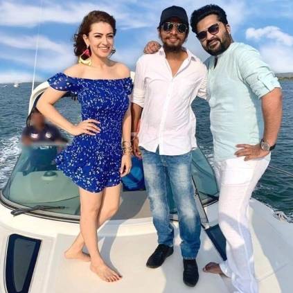 STR takes part in Hansika's Maha song shoot in new look