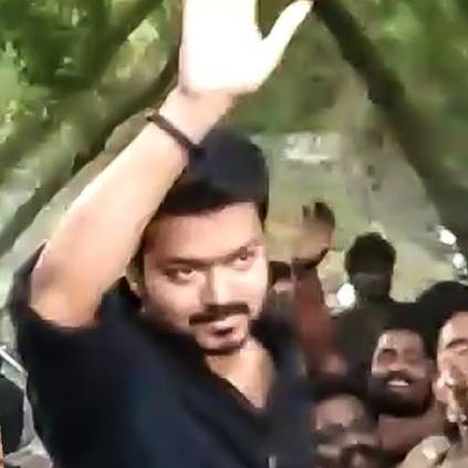 Thalapathy 63: Vijay stands on his Car and says BIG Hi to Fans