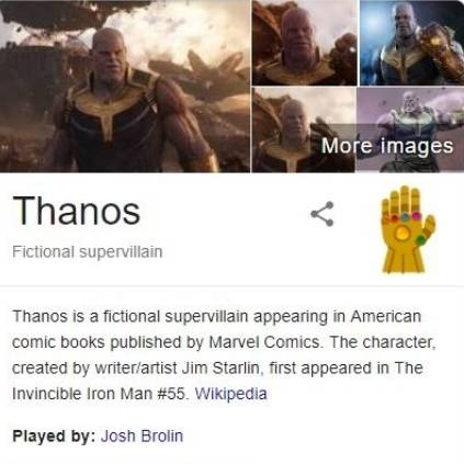 Type thanos in Google search and click the infinity gauntlet to see the webpage getting snapped and disappear